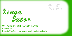 kinga sutor business card